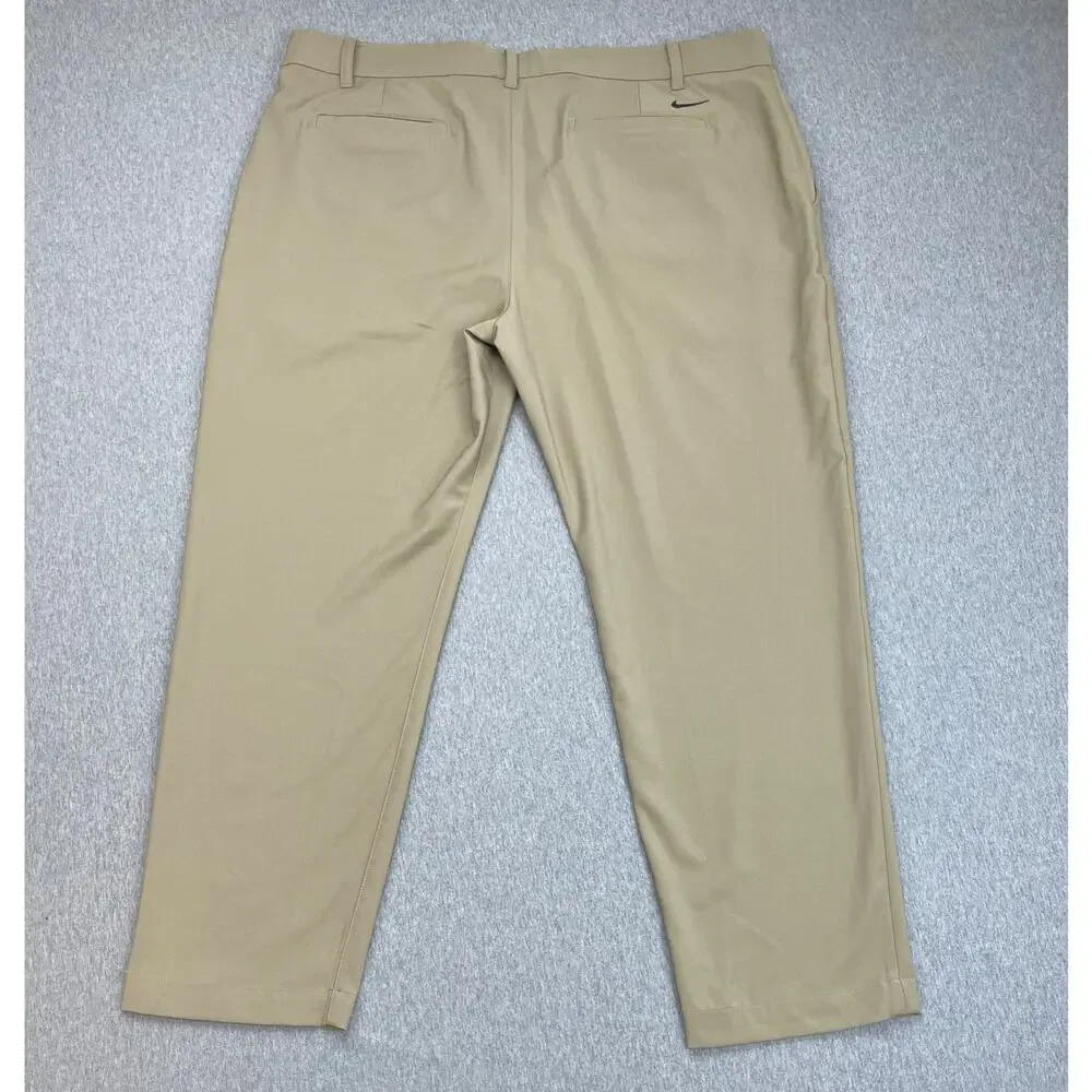 Nike Pants Mens 40 x 30 Beige Flat‎ Front Straight Fit Performance Golf